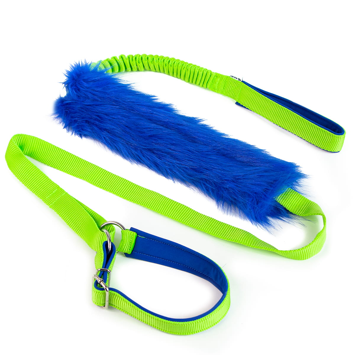 Lesă Agility 3 în 1, cu bungee și blană artificială