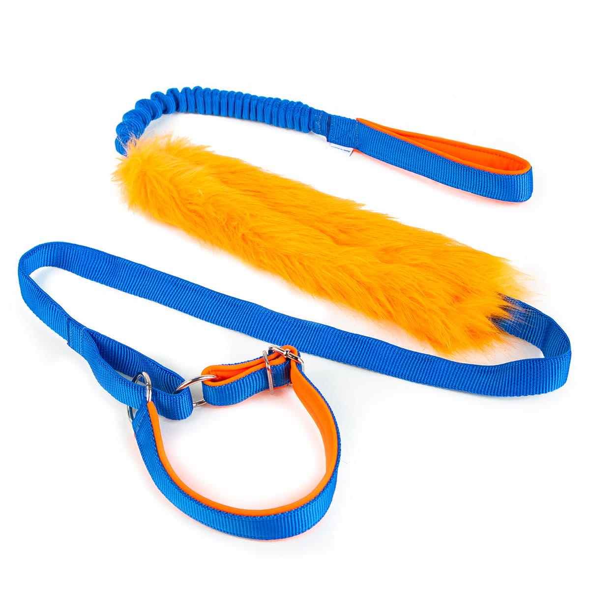 Lesă Agility 3 în 1, cu bungee și blană artificială